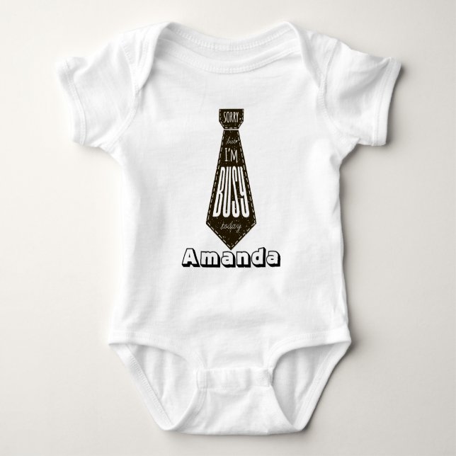 Lustiger Süßer Anzug Krawatte Baby Strampler (Vorderseite)