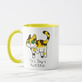 Lustiger süßer autistischer Hunde-Comic Tasse