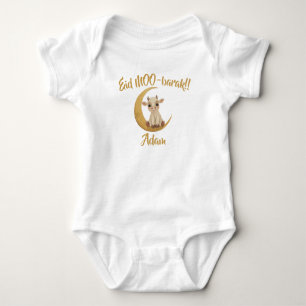 Lustiger süßer Babykuh Eid Adha lustiger Babyname Baby Strampler