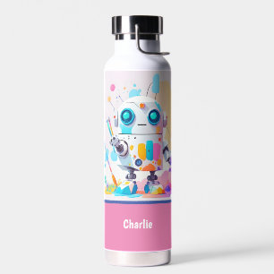 Lustiger süßer chaotischer Roboter-Mal-Spritzer Trinkflasche