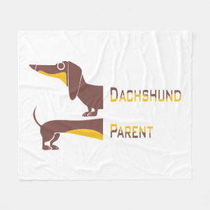 Lustiger süßer Dachshund für langes Hunde-Elternte Fleecedecke