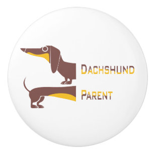 Lustiger süßer Dachshund für langes Hunde-Elternte Keramikknauf