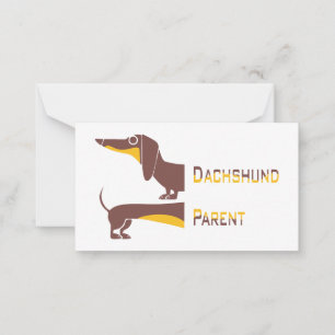 Lustiger süßer Dachshund für langjährigen Hundebes Mitteilungskarte