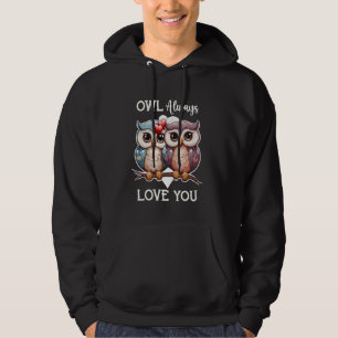 Lustiger süßer Eulen-Wortwitz Eule Liebt euch Eule Hoodie
