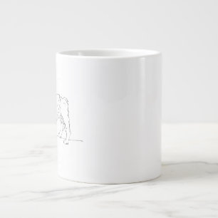 Lustiger süßer Französische-Bulldogge-Becher, Hund Jumbo-Tasse