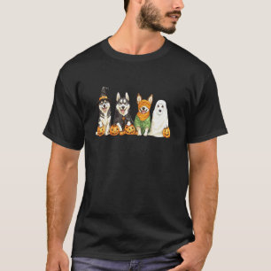 Lustiger Süßer Herbst Sibirischer Husky Hund Besit T-Shirt