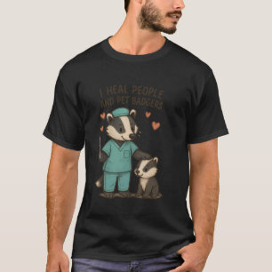 Lustiger süßer Honigdachs-Krankenschwester Ich hei T-Shirt