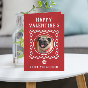 Lustiger süßer Hund Elternteil Frohen Valentinstag Feiertagskarte