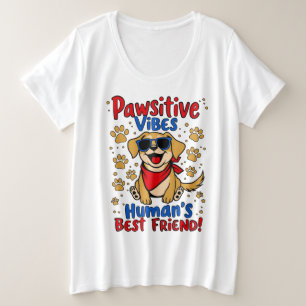 Lustiger süßer Hund Große Größe T-Shirt