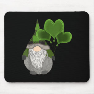 Lustiger süßer irischer Gnom St. Patricks Day Herz Mousepad