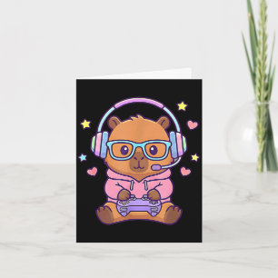 Lustiger süßer kawaii Capybara-Gamer Gaming-Jungs  Karte