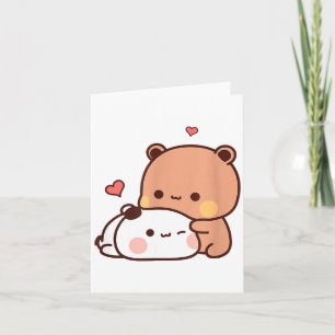 Lustiger Süßer Kawaii Kp Bär Panda Umarmen Paar Lo Karte