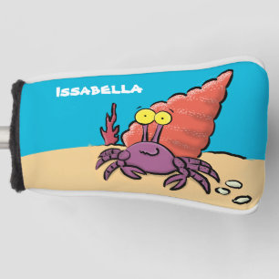 Lustiger süßer lila Cartoon-Einsiedlerkrebs Golf Headcover