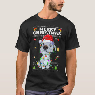 Lustiger süßer Pit Bull Welpe Frohe Weihnachten Hä T-Shirt