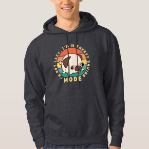 Lustiger süßer Pug-Hund-Zitat Faul Hoodie