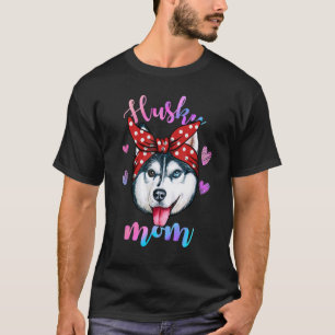 Lustiger süßer sibirischer Husky-Hund-Mama Welpe T-Shirt