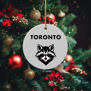 Lustiger Süßer Spott Toronto Waschbär Hellfarbig Keramik Ornament
