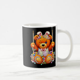 Lustiger süßer Teddybär zwinkerndes Auge Osterkorb Kaffeetasse