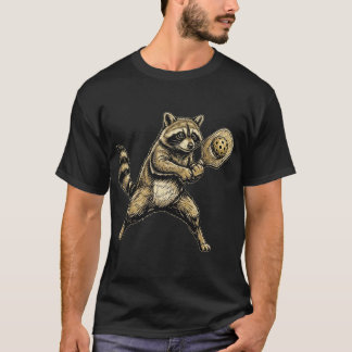 Lustiger süßer Waschbär spielt Pickleball Vintage T-Shirt