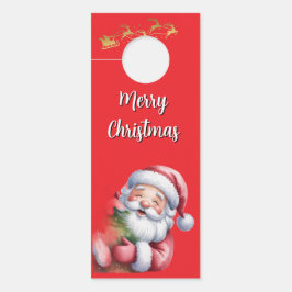 Lustiger süßer Weihnachtsmann & Typografie Türanhänger