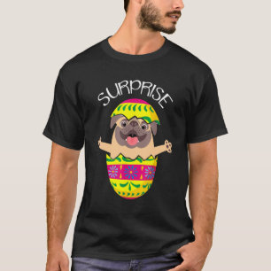 Lustiger Süßer Welpe Mops schlüpft Osterei Ostern T-Shirt