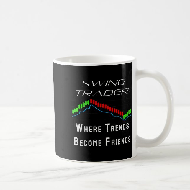 Lustiger Swing Trader Handel mit Aktienmarkt  Kaffeetasse (Rechts)