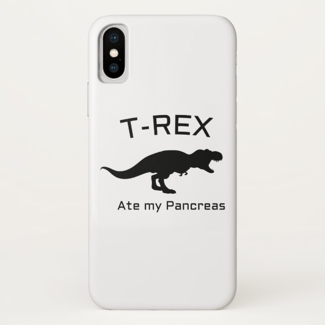 Lustiger T1D Diabetiker des lustigen T-Rex Typ- Case-Mate iPhone Hülle (Rückseite)