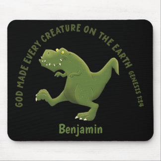 Lustiger T-Rex-Cartoon Gott hat jede Kreatur ersch Mousepad