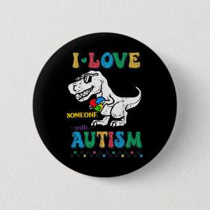 Lustiger T.rex Dino Dinosaurier Ich liebe jemanden Button