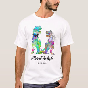 Lustiger T-Rex Dinosaur Vater der Braut T-Shirt