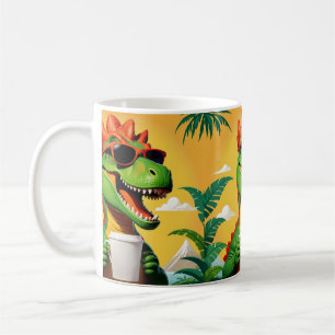 Lustiger T-Rex-Dinosaurier  Kaffeetasse