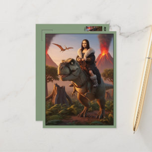 Lustiger T Rex Dinosaurier Postkarte