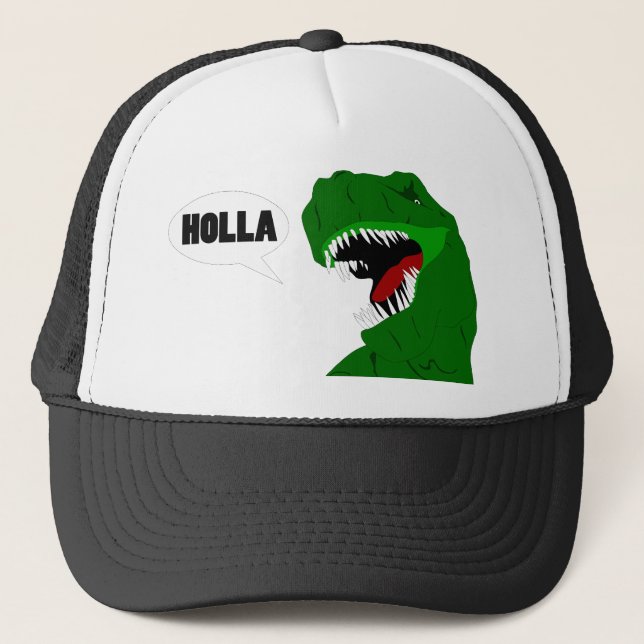 Lustiger T-rex DinosaurierHollaentwurf Truckerkappe (Vorderseite)