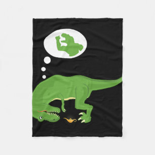 Lustiger T-Rex, Genie Lampe, Kurze Arme, Von Verrü Fleecedecke
