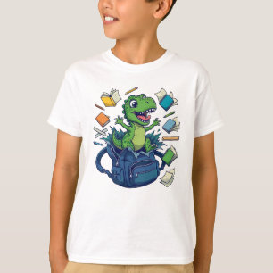 Lustiger T-Rex-Rucksack - Zurück zur Schule Dinosa T-Shirt