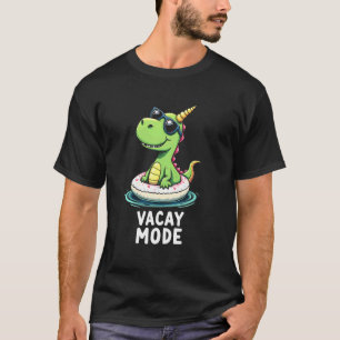 Lustiger T-Rex Urlaubsmodus Dinosaurier Schwimmhil T-Shirt