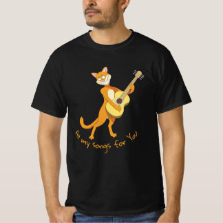 lustiger T - Shirt mit singender Katze