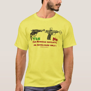 Lustiger T - Shirtentwurf des russischen Roulette T-Shirt