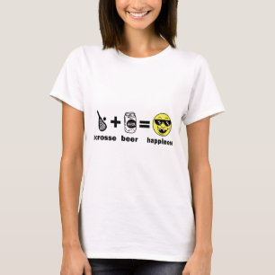 Lustiger T - ShirtLacrosse + Bier = Glück T-Shirt