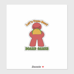 Lustiger Taco-Bout-Boardgamer-Meeple-Slogan Aufkleber