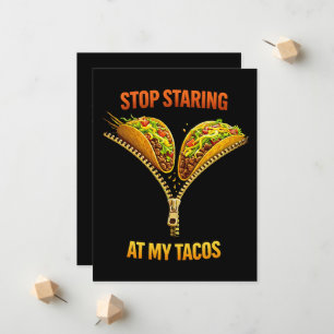 Lustiger Taco-Fan Hör Auf Zu Starren Ankündigung