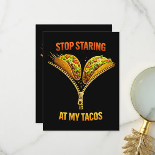 Lustiger Taco-Fan-Hörer Hör auf zu starren Dankeskarte