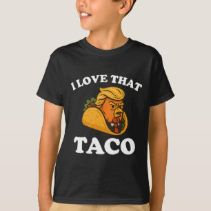 Lustiger Taco-Hühnchen-Taco-Trump kneift immer T-Shirt