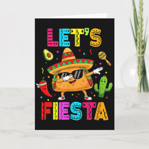 Lustiger Taco Lass uns Fiesta-Party Cinco De Mayo  Karte