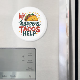 Lustiger Taco-Liebhaber-Fiesta-Foodie-Humor-Kunst Magnet