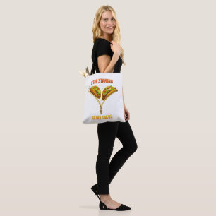 Lustiger Taco-Liebhaber-Halt-starrend Tasche
