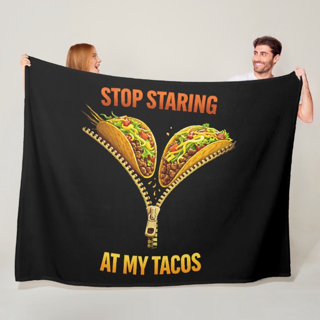 Lustiger Taco-Liebhaber Stop Staring Fleecedecke (Beispiel)