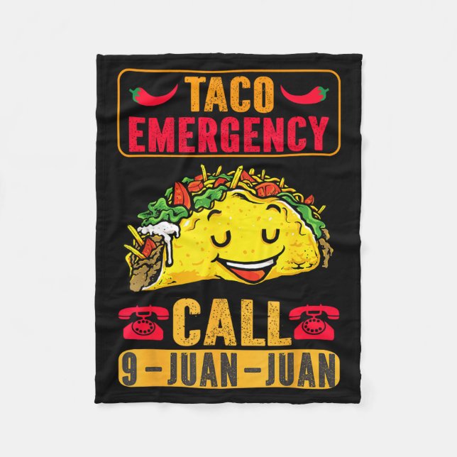 Lustiger Taco Notfall Cinco De Mayo Männer Frauen  Fleecedecke (Vorderseite)