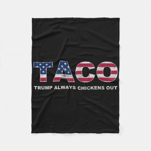 Lustiger Taco Trump kneift immer 2  Fleecedecke (Vorderseite)