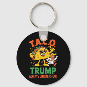 Lustiger Taco Trump kneift immer Grafik Schlüsselanhänger